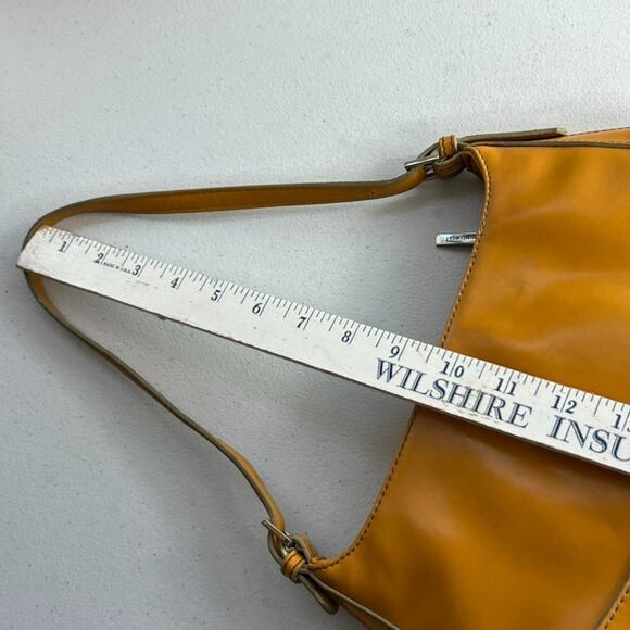 Nine West Shoulder Bag Women's Yellow Faux Leather Y2K - Picture 15 of 16